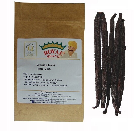 Vanilka Tyčinky Papua Nová Guinea Premium 14-20 cm 5 Ks Skvělé