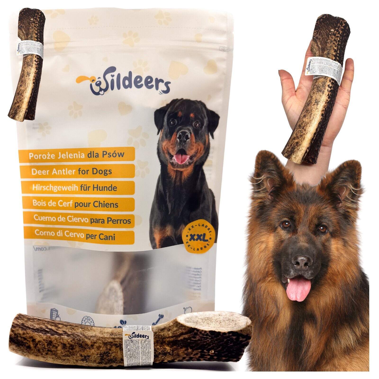 Kousátko Z Paroží Jelena Ušlechtilého Pro Velkého Psa Premium XXL Hard