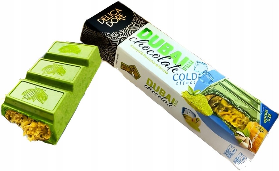 Bílá Čokoláda s matchou a pistáciovou náplní Kataifi dort 70 g 24 ks