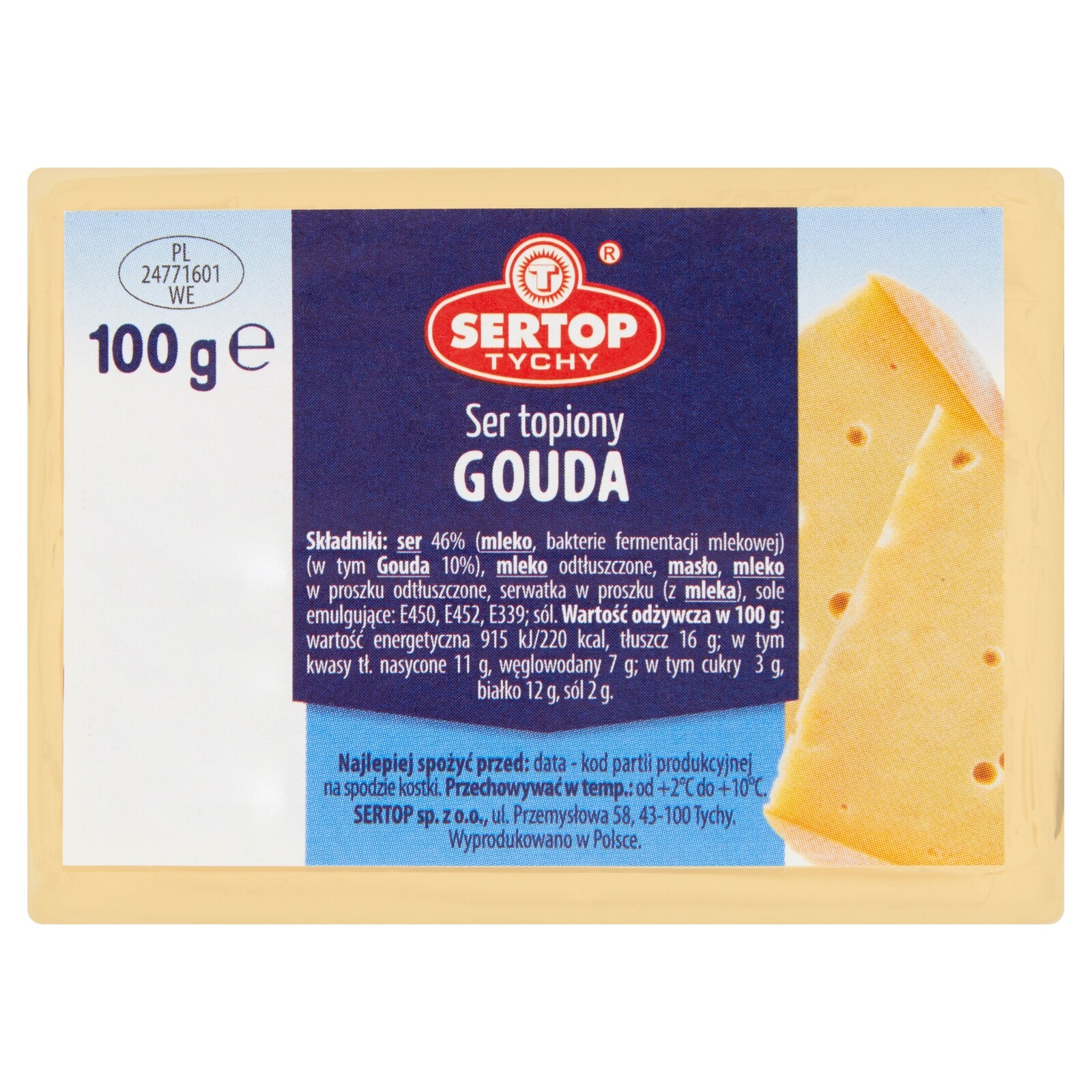 Sertop Tychy tavený sýr Gouda 10x100 g