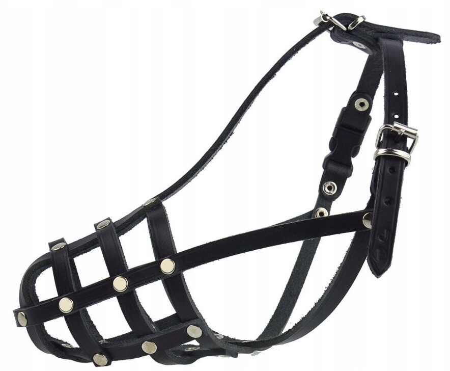 Kožený náhubek pro psa Champion Jezevčík JA4 22/8,5 cm