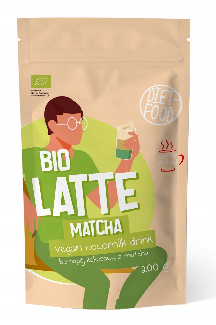 Latte Matcha Kokosový Nápoj S Matchou Bio 200 g Diet-food