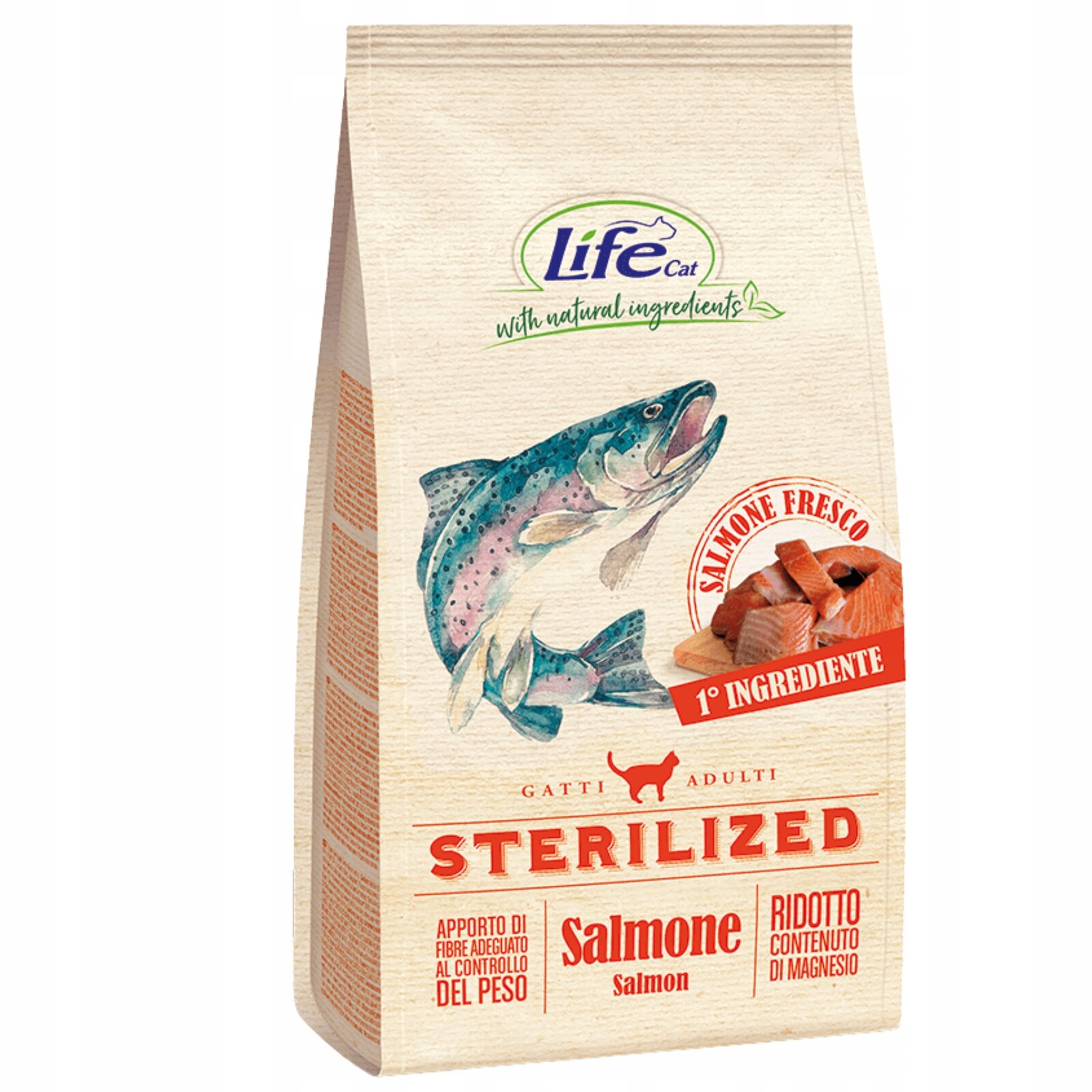 Life Cat Suché krmivo pro kočky Sterilizované 7,5 kg Losos