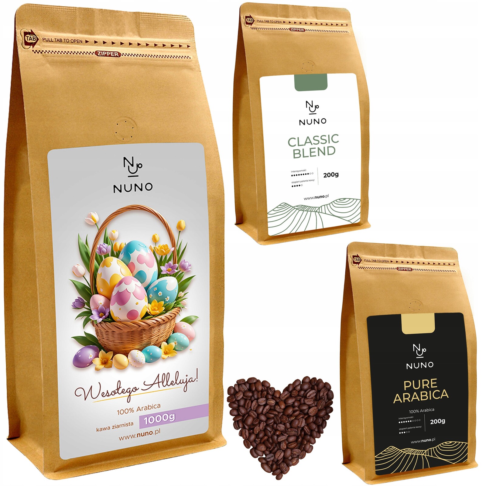 Čerstvě Pražená Dárková Sada Káva Nuno Velikonoční Kraftová 72H Čerstvá