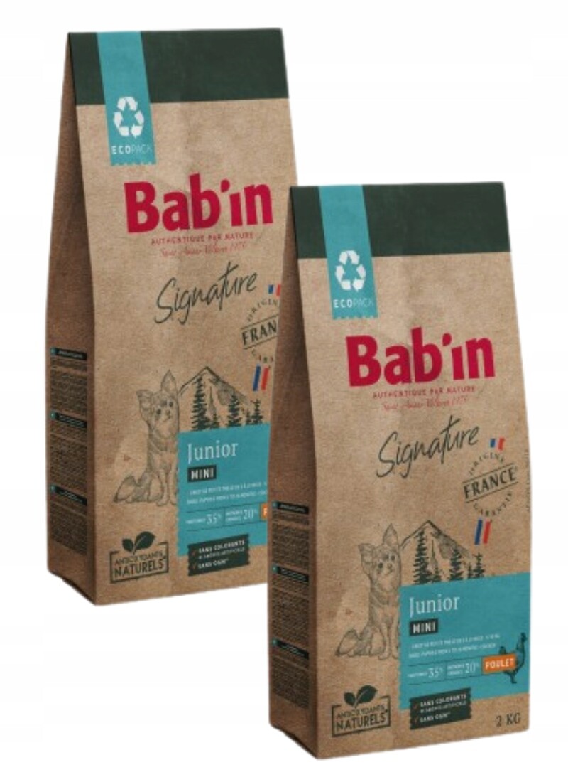 Bab'in Signature Mini Junior pro štěňata malých plemen 2x2 kg (4 kg)