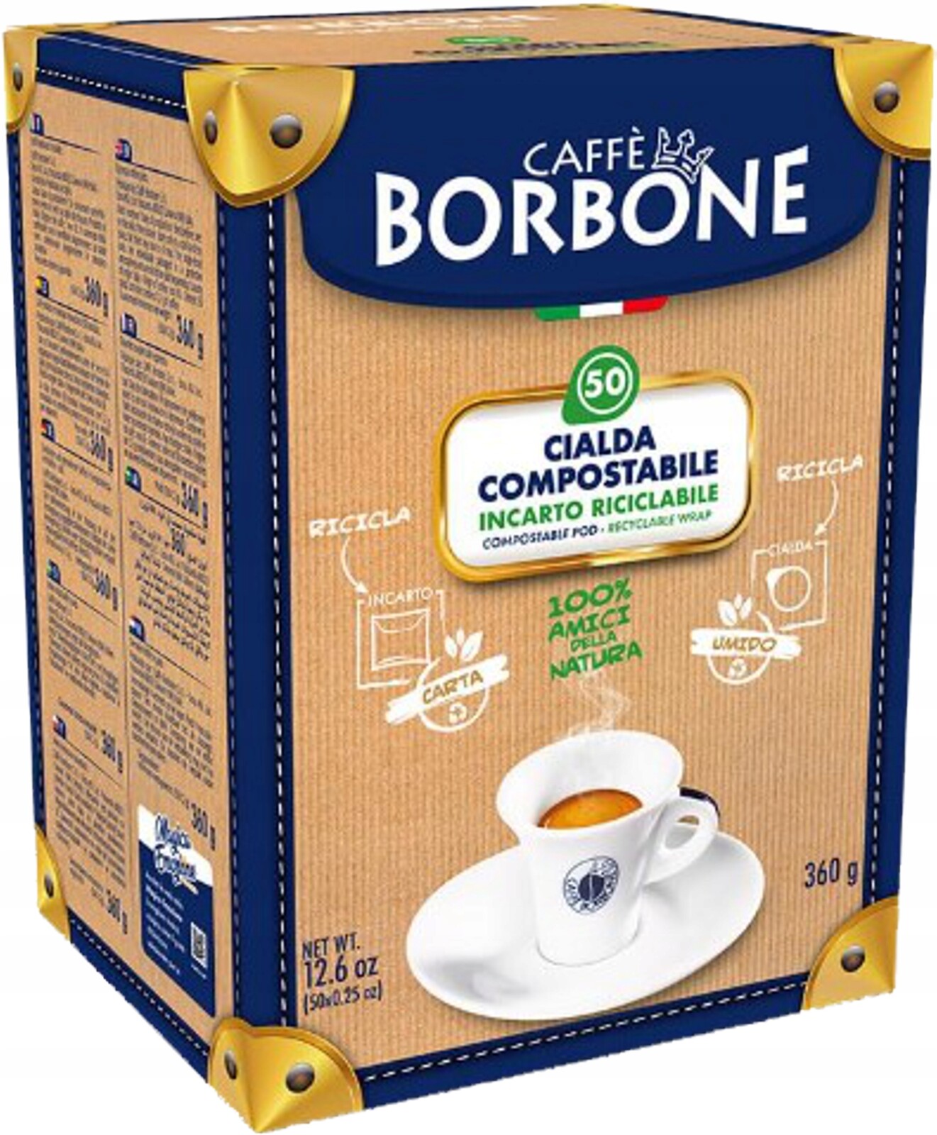 Caffe Borbone Káva v sáčcích Decafeinato Ese 50 kusů Bez Kofeinu