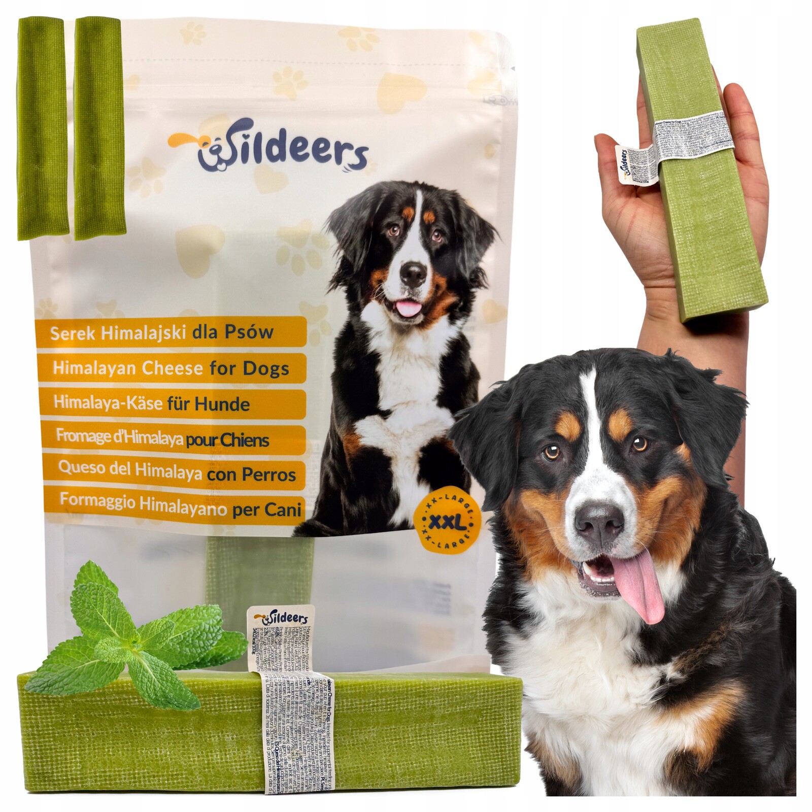 Výživné kousátka z himalájského sýra pro psy s mátovou příchutí, přírodní 2 ks