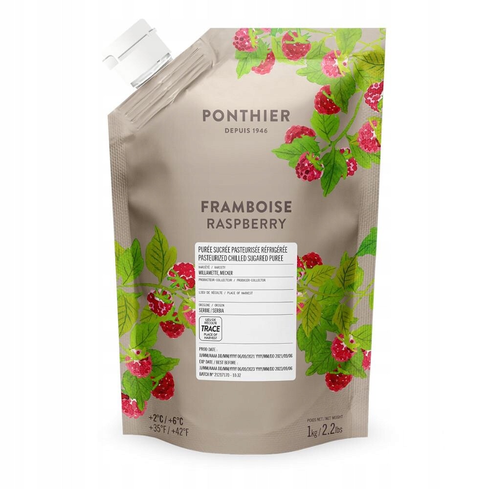 Pyré malinové chlazené 1 kg Ponthier