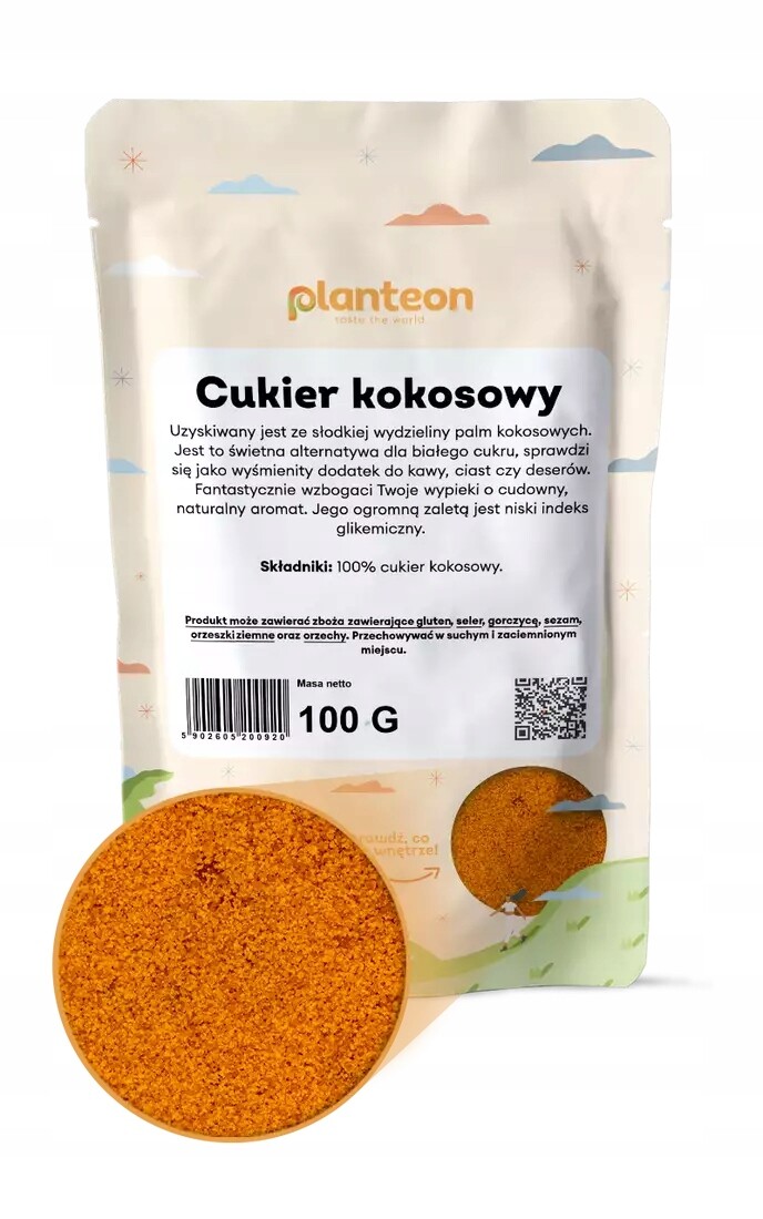 Cukr 1 kg, přírodní a zdravá náhrada kokosového cukru