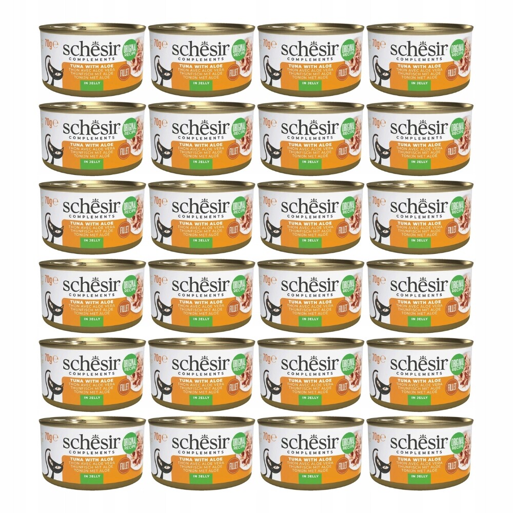 Schesir Adult v želé Tuňák s aloe 24x70 g