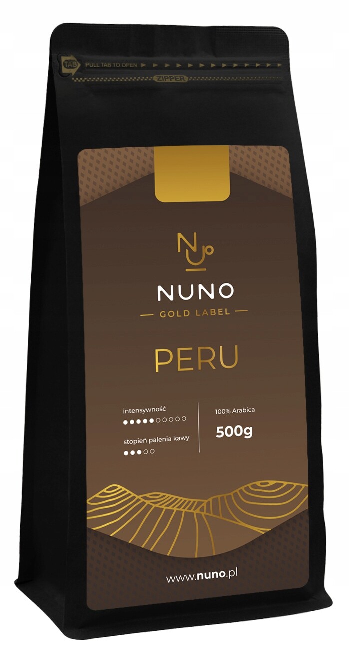 Káva Zrnková Kraftová Čerstvě Pražená 72h Arabica 100% Nuno Gold Peru 500g