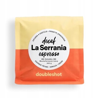 Káva zrnková, bez kofeinu DoubleShot 300 g