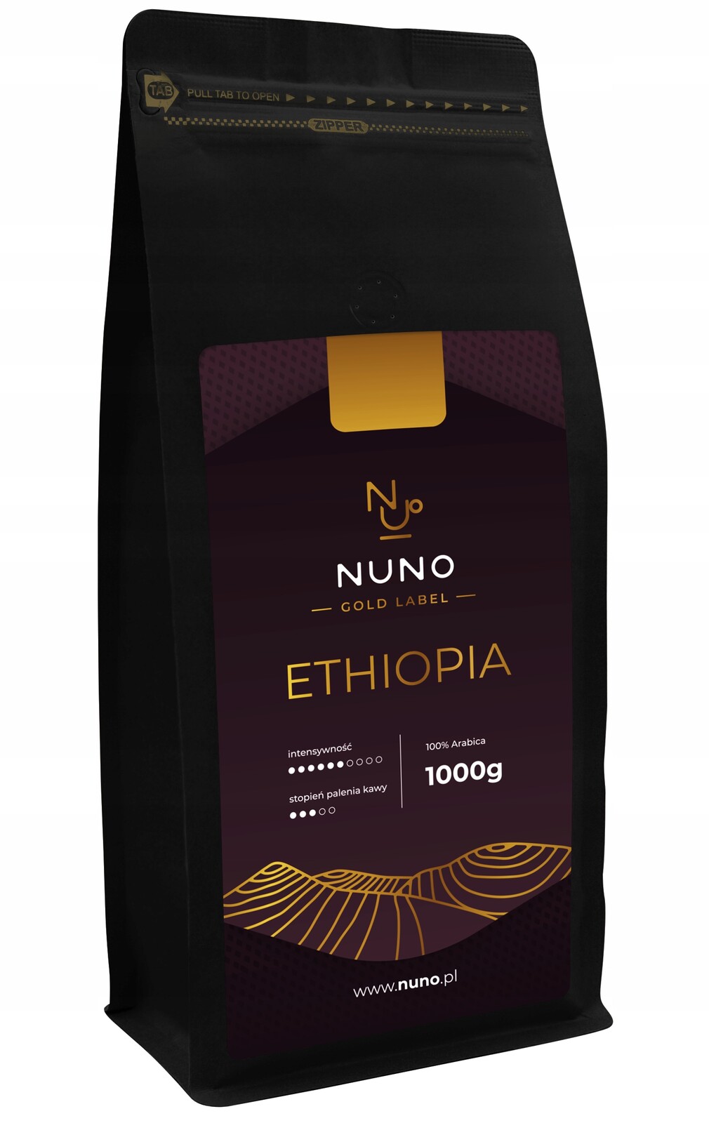 Káva Zrnková 1 kg Arabica 100% čerstvě pražená Kraftová Nuno Ethiopia Gold