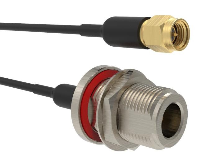 Amphenol Rf 095-902-530M200 Rf Cable, Sma Plug-N Bhd Jack, 6.6Ft