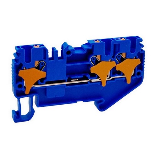 Bezšroubová svorka Elektro Bečov PS 2,5 (1+2) tmavě modrá AA101005.12