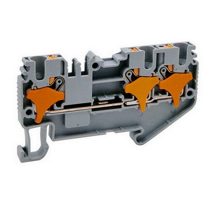 Bezšroubová svorka Elektro Bečov PS 2,5 (1+2) šedá AA101005.21