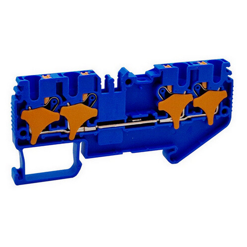 Bezšroubová svorka Elektro Bečov PS 2,5 (2+2) tmavě modrá AA101010.12