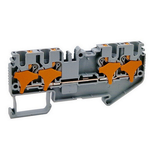 Bezšroubová svorka Elektro Bečov PS 2,5 (2+2) šedá AA101010.21