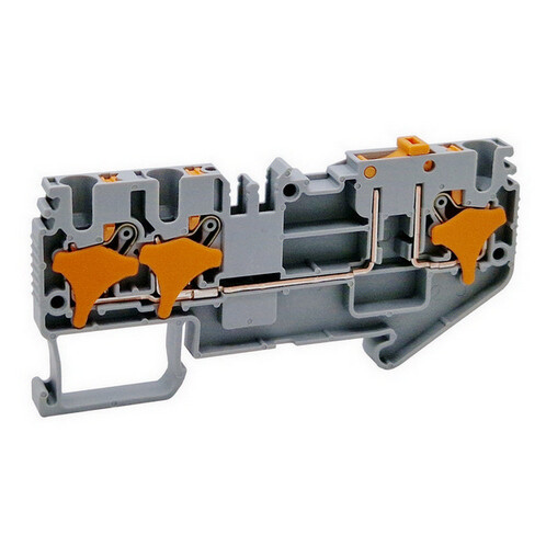 Bezšroubová svorka Elektro Bečov PS 2,5 D (1+2) rozpojovací šedá AA101051.21