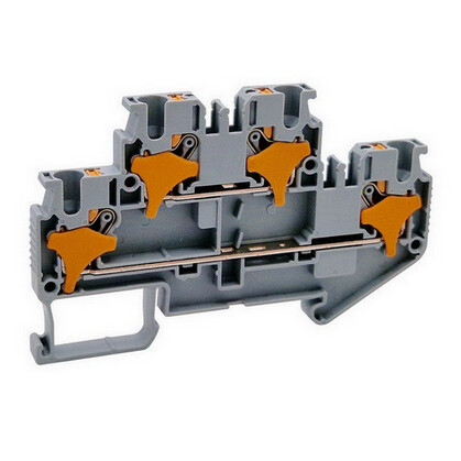 Bezšroubová svorka Elektro Bečov PS 2,5 - 2F patrová šedá AA101070.21