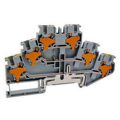 Bezšroubová svorka Elektro Bečov PS PE 2,5 - 2F patrová šedá AA102020