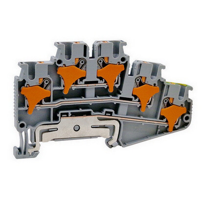 Bezšroubová svorka Elektro Bečov PS PE 2,5 - M2F patrová šedá AA102025