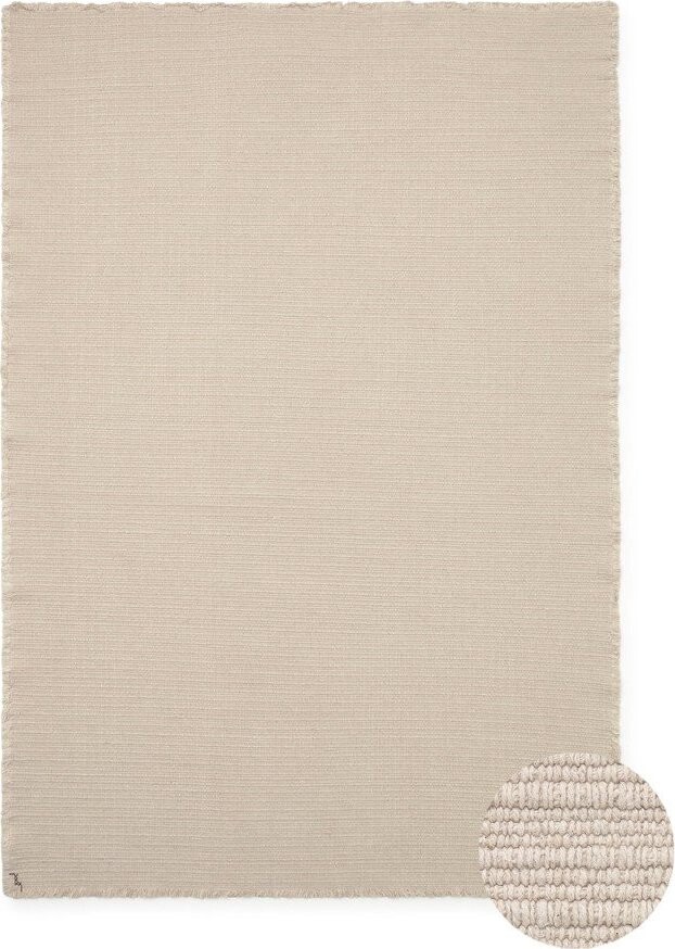 Krémový ručně tkaný bavlněný koberec 200x300 cm Handloom – Lorena Canals