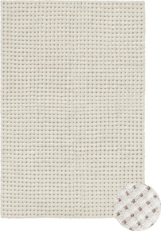 Slonovinový pratelný/ručně tkaný vlněný koberec 140x200 cm Unexpected Wool – Lorena Canals