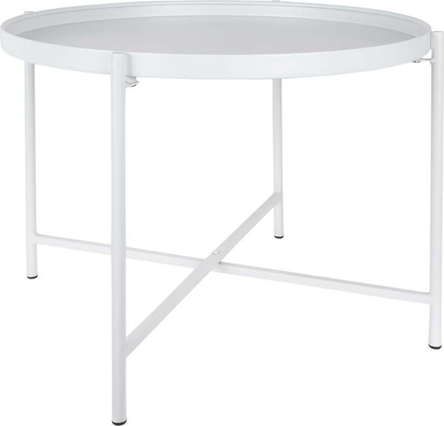 Bílý kovový kulatý konferenční stolek ø 50 cm Meseta – Leitmotiv