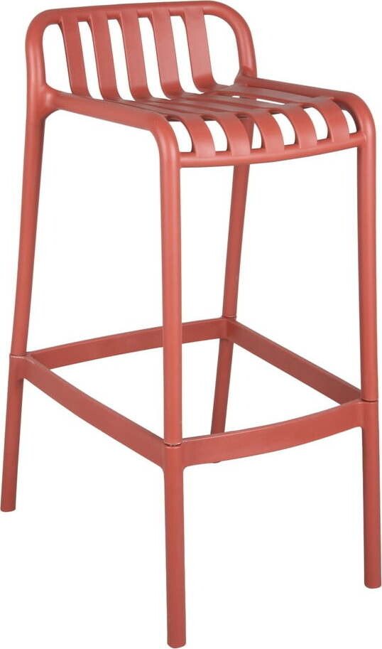 Červená plastová barová židle (výška sedáku 76 cm) Chanza – Leitmotiv