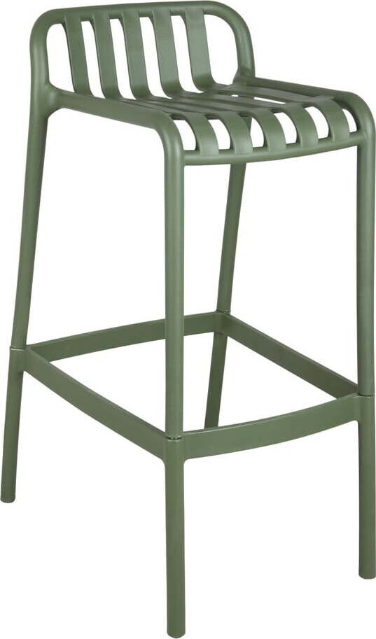 Zelená plastová barová židle (výška sedáku 76 cm) Chanza – Leitmotiv