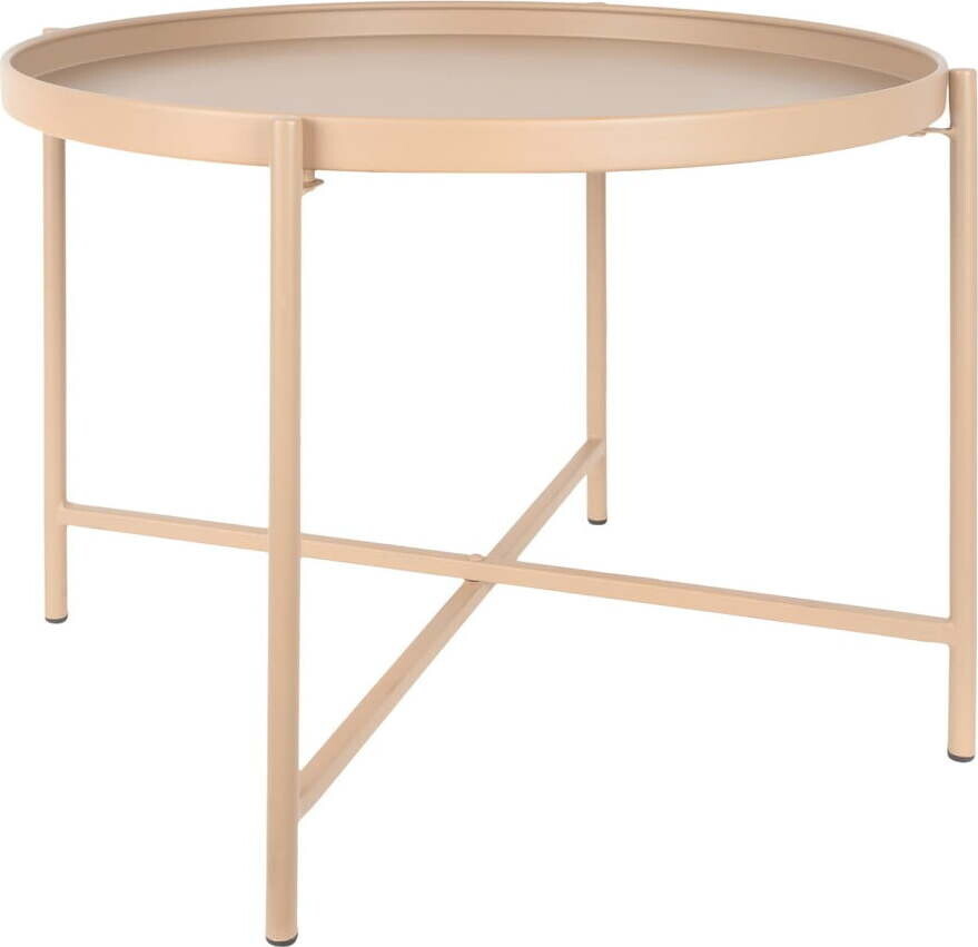 Béžový kovový kulatý konferenční stolek ø 50 cm Meseta – Leitmotiv