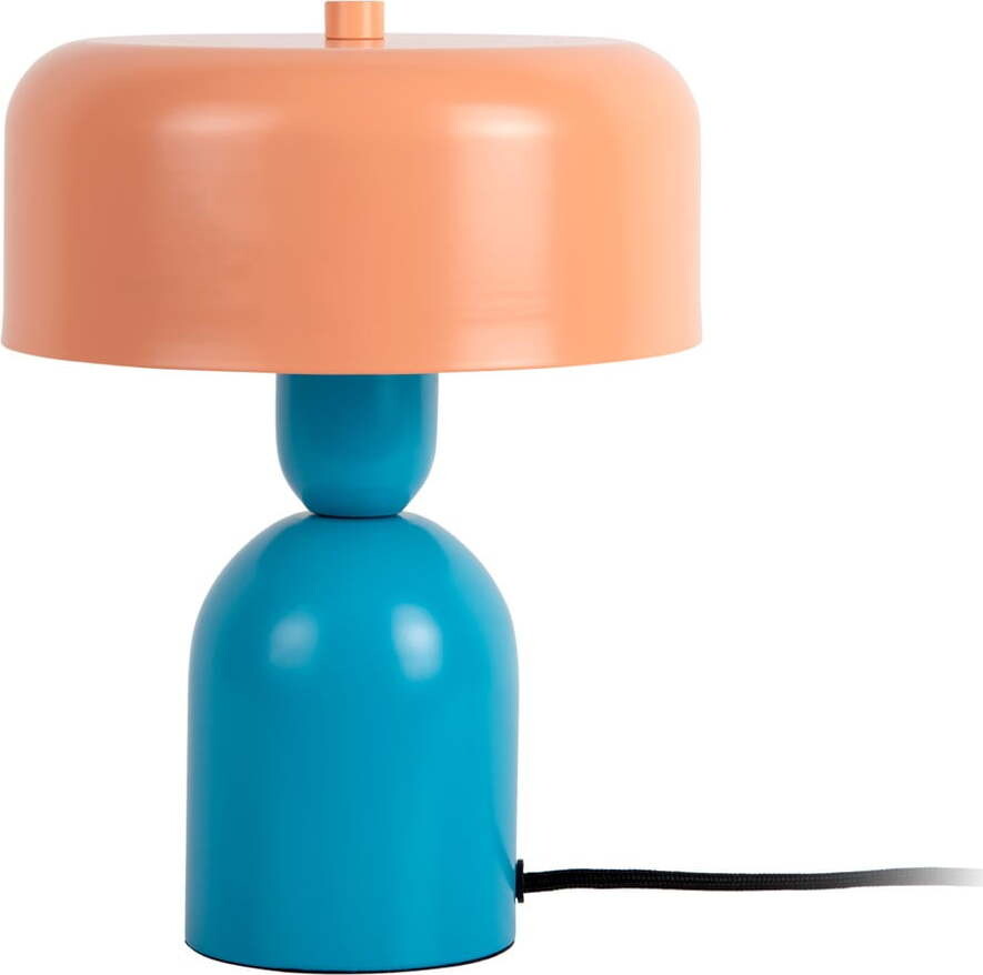 Modrá/oranžová stolní lampa (výška 24 cm) Double Funky – Leitmotiv