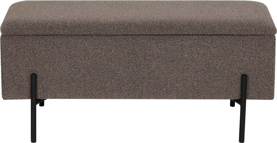 Hnědá lavice z textilie bouclé Watford – House Nordic