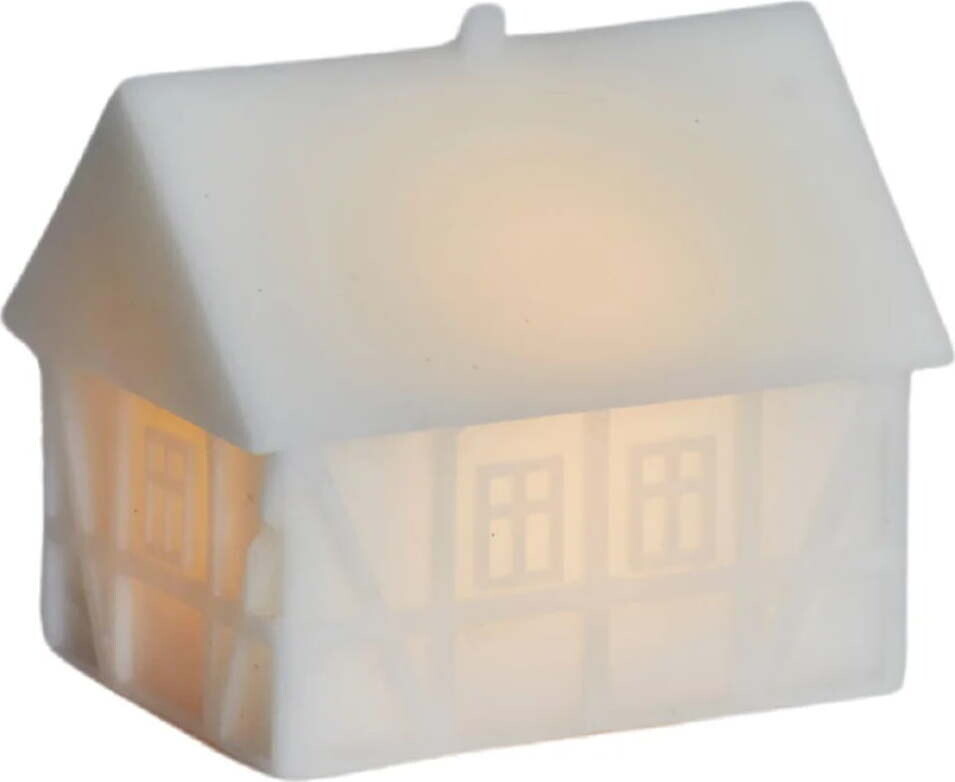 Bílá světelná dekorace na baterky Copenhagen Half-Timbered House – Sirius