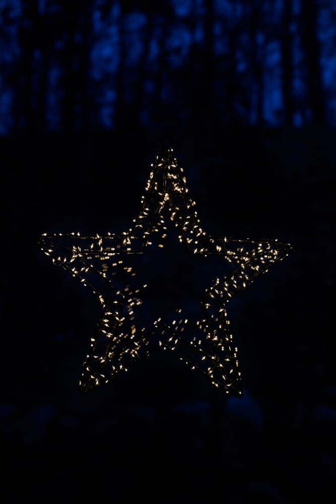 Černá světelná dekorace na baterky ø 36 cm Viola Star – Sirius