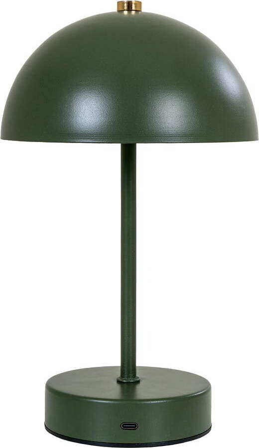 Tmavě zelená LED stolní lampa s kovovým stínidlem (výška 25 cm) Holt – House Nordic