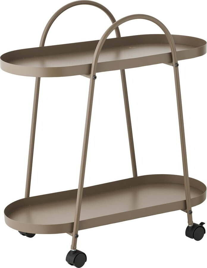 Kovový servírovací stolek na kolečkách 27,5x60 cm Empoli – House Nordic