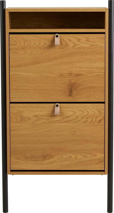 Výklopný botník v dekoru dubu v přírodní barvě 62x118x26 cm Barco – House Nordic