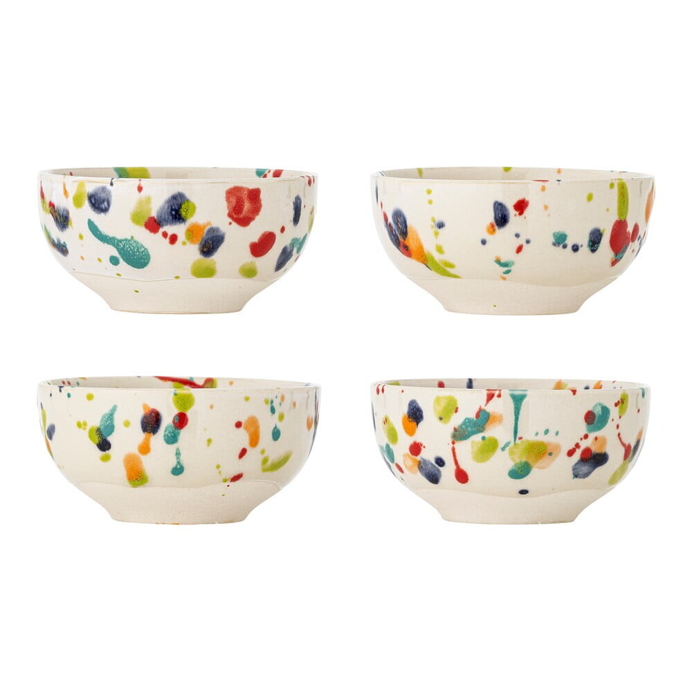 Krémové misky v sadě 4 ks z kameniny 300 ml Freckles – Bloomingville
