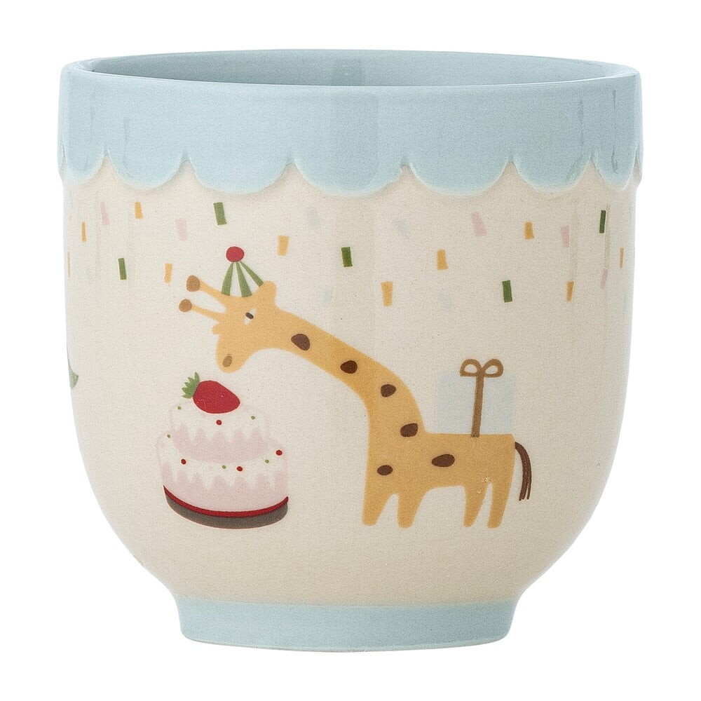 Modrý/krémový dětský hrnek z kameniny 150 ml Celebrate – Bloomingville Mini