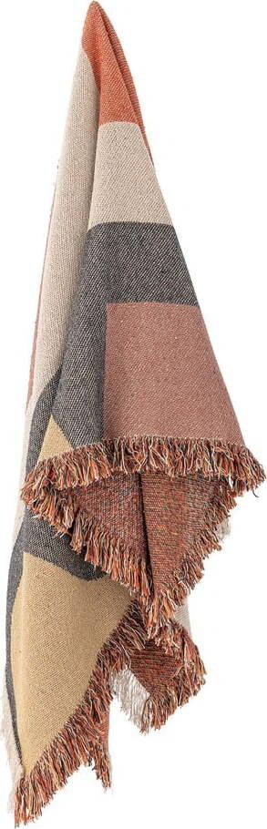 Hnědá deka z recyklované bavlny 130x160 cm Arni – Bloomingville