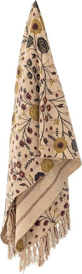 Hnědá deka z recyklované bavlny 130x160 cm Eydis – Bloomingville