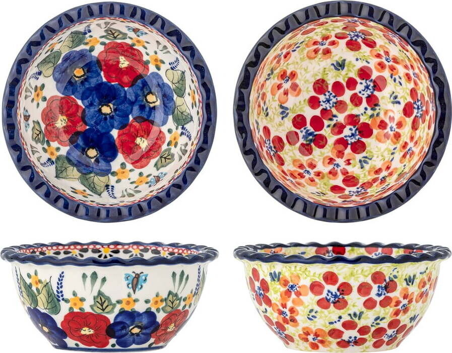 Servírovací misky v sadě 2 ks z kameniny 380 ml Florist – Bloomingville