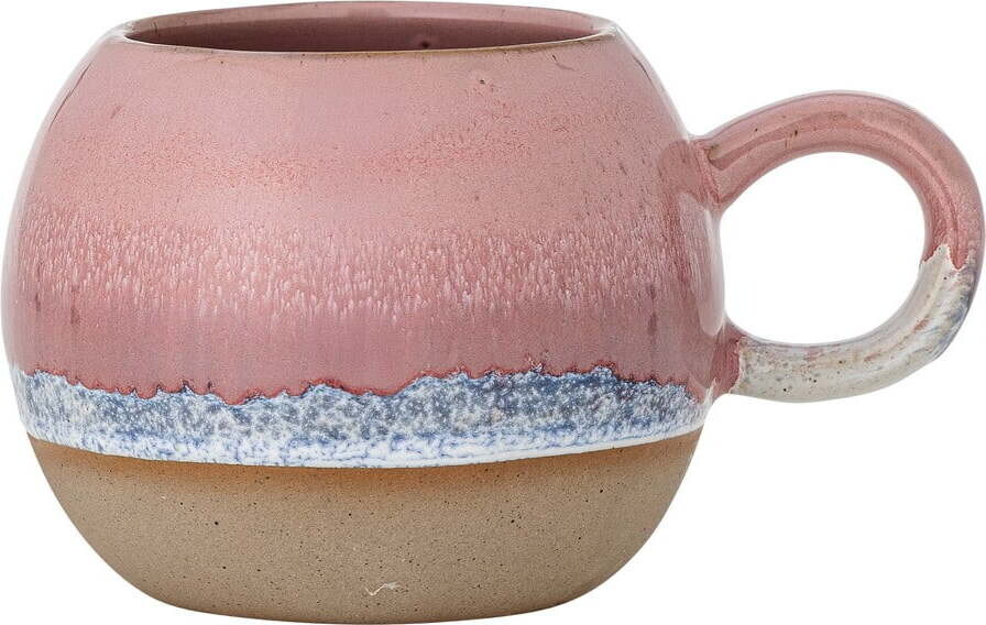 Růžový hrnek z kameniny 410 ml Paula – Bloomingville