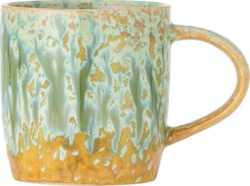 Žlutý/světle zelený šálek z kameniny 400 ml Milani – Bloomingville