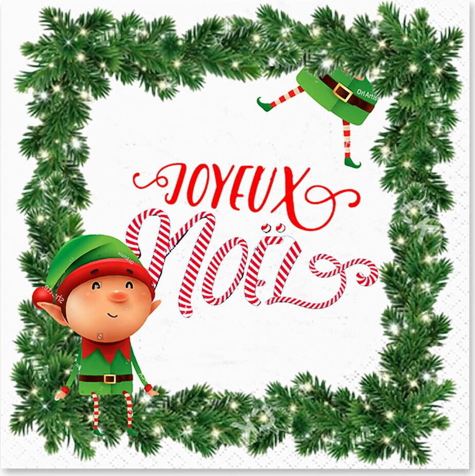 Ubrousky v sadě 20 ks 33x33 cm Prankster Elf – Homéa