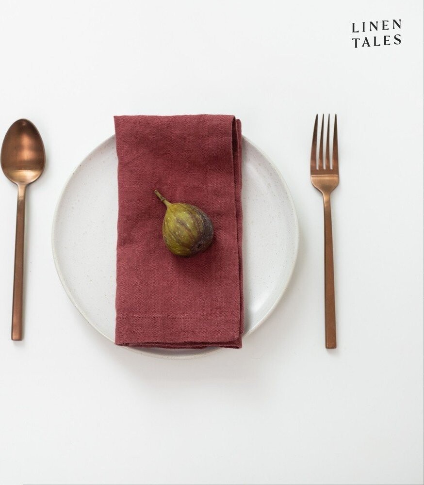 Lněné ubrousky v sadě 2 ks 40x40 cm Marsala – Linen Tales