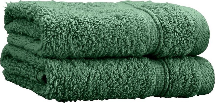 Tmavě zelené froté bavlněné ručníky v sadě 2 ks 30x30 cm Zero Twist – Catherine Lansfield