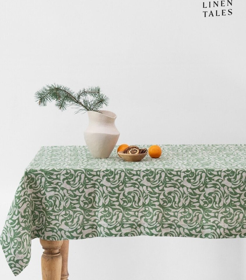 Lněný ubrus 140x250 cm Evergreen Damask – Linen Tales